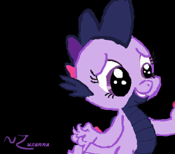 Size: 473x416 | Tagged: safe, artist:zuzannapon3, imported from derpibooru, spike, twilight sparkle, dragon, 1000 hours in ms paint, dragoness, dragonified, female, palette swap, recolor, solo, species swap, twilidragon