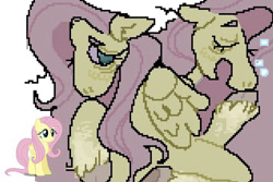 Size: 750x500 | Tagged: safe, artist:spac3chann3l5, imported from derpibooru, fluttershy, pegasus, pony, colored hooves, sleepy, tired, unshorn fetlocks, yawn