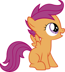 Size: 4050x4469 | Tagged: safe, artist:baumkuchenpony, imported from derpibooru, scootaloo, pegasus, pony, absurd resolution, female, filly, gritted teeth, simple background, sitting, smiling, solo, transparent background, vector