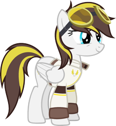 Size: 1465x1595 | Tagged: safe, artist:pegasski, imported from derpibooru, oc, oc only, oc:ruffian, pegasus, pony, clothes, female, goggles, mare, simple background, solo, transparent background