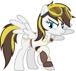 Size: 1151x1081 | Tagged: safe, artist:pegasski, imported from derpibooru, oc, oc only, oc:ruffian, pegasus, pony, clothes, female, goggles, mare, simple background, solo, transparent background