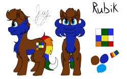 Size: 2144x1333 | Tagged: safe, artist:jay_wackal, imported from derpibooru, oc, oc only, oc:rubik, earth pony, pony, reference, reference sheet, simple background, solo, transparent background