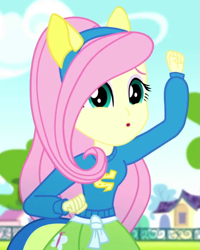Size: 559x699 | Tagged: safe, imported from derpibooru, screencap, fluttershy, eqg summertime shorts, equestria girls, steps of pep, cropped, solo
