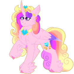 Size: 3000x3000 | Tagged: safe, artist:gingygin, imported from derpibooru, princess cadance, pony, chest fluff, colored wings, feathered fetlocks, high res, multicolored wings, simple background, solo, transparent background, wings