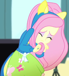 Size: 622x688 | Tagged: safe, imported from derpibooru, screencap, fluttershy, eqg summertime shorts, equestria girls, steps of pep, cropped, solo