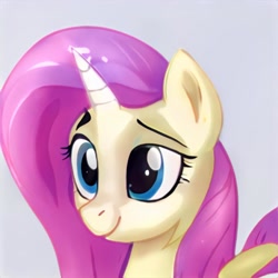 Size: 1024x1024 | Tagged: safe, artist:thisponydoesnotexist, imported from derpibooru, alicorn, pony, ai content, ai generated, bust, generator:thisponydoesnotexist, neural network, not fluttershy, portrait, solo