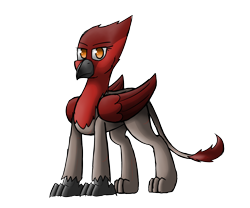 Size: 2400x2000 | Tagged: safe, artist:somber, imported from derpibooru, oc, oc only, oc:revvy, griffon, color, female, high res, simple background, solo, transparent background