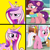 Size: 895x893 | Tagged: safe, imported from derpibooru, clear sky, princess cadance, spoiled rich, alicorn, earth pony, pony, unicorn, angry, cadance is not amused, clothes, female, hotline bling, mare, meme, open mouth, open smile, smiling, unamused