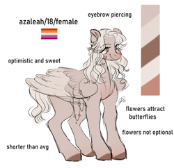 Size: 1763x1710 | Tagged: safe, artist:birdbiscuits, imported from derpibooru, oc, oc only, oc:azaleah, pegasus, pony, female, mare, reference sheet, solo