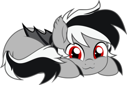 Size: 5000x3334 | Tagged: source needed, safe, artist:jhayarr23, imported from derpibooru, oc, oc only, oc:stormdancer, bat pony, pony, vampire, vampony, :3, bat pony oc, bat wings, commission, cute, fluffy, looking at you, lying down, ponyloaf, prone, simple background, solo, transparent background, wings, ych result