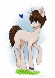 Size: 1280x1813 | Tagged: safe, artist:ajaxorsomething, imported from derpibooru, butterfly, pony, unicorn, female, life is strange, mare, maxine caulfield, ponified, solo