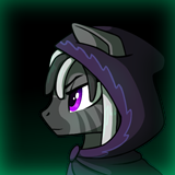 Size: 160x160 | Tagged: safe, artist:dipfanken, editor:fluttershyisnot adoormat, imported from derpibooru, oc, oc only, oc:kijito, pony, fallout equestria, game: fallout equestria: remains, bust, gradient background, picture for breezies, solo