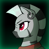 Size: 160x160 | Tagged: safe, artist:dipfanken, edit, edited screencap, editor:fluttershyisnot adoormat, imported from derpibooru, screencap, oc, oc only, oc:mshauri, fallout equestria, game: fallout equestria: remains, bust, gradient background, picture for breezies