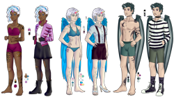 Size: 3445x1929 | Tagged: safe, artist:sychia, imported from derpibooru, human, my little pony: pony life, abs, barefoot, belly button, blue underwear, boots, boyshorts, bra, breasts, choker, clothes, commission, converse, dark skin, ear piercing, earring, echo (g4.5), echo (pony life), evening gloves, eyebrow piercing, feet, female, fingerless elbow gloves, fingerless gloves, g4.5, gloves, green underwear, high heels, hoodie, horn, horned humanization, humanized, jacket, jewelry, leather jacket, lightning chill, lip piercing, long gloves, male, male feet, nail polish, nose piercing, nose ring, panties, piercing, pony life, purple underwear, reference sheet, ripped stockings, shirt, shoes, shorts, simple background, skirt, socks, spiked choker, stockings, sugar snap, suspenders, tattoo, thigh highs, toenail polish, torn clothes, transparent background, trio, underwear, wall of tags, wild siders, winged humanization, wings