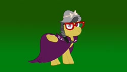 Size: 3264x1836 | Tagged: safe, artist:the double u, imported from derpibooru, a.k. yearling, daring do, pegasus, pony, alternate hairstyle, alternate universe, braid, cloak, clothes, female, gradient background, solo