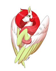 Size: 1024x1306 | Tagged: safe, artist:emalajissda, imported from derpibooru, oc, oc only, pegasus, pony, bust, coat markings, eyelashes, female, mare, pegasus oc, simple background, socks (coat markings), transparent background, two toned wings, wings
