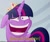 Size: 593x500 | Tagged: safe, edit, edited screencap, editor:professorventurer, imported from derpibooru, screencap, twilight sparkle, alicorn, pony, my little pony: the movie, caption, descriptive noise, faic, meme, reaction image, solo, text, twilight sparkle (alicorn)