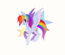 Size: 640x550 | Tagged: safe, artist:nkomaeda, imported from derpibooru, rainbow dash, pegasus, pony, abstract background, female, mare, solo