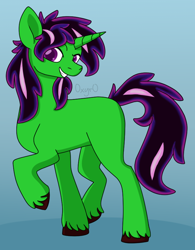 Size: 682x874 | Tagged: safe, artist:oxyro, imported from derpibooru, oc, oc only, oc:neongreen, pony, unicorn, commission, male, solo