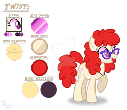 Size: 1280x1115 | Tagged: safe, artist:purplepotato04, imported from derpibooru, twist, pony, older, older twist, reference sheet, simple background, solo, transparent background