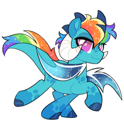 Size: 1280x1280 | Tagged: safe, artist:renhorse, imported from derpibooru, oc, oc only, dracony, dragon, hybrid, pony, female, magical lesbian spawn, offspring, parent:princess ember, parent:rainbow dash, parents:emberdash, simple background, solo, transparent background