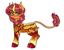 Size: 731x572 | Tagged: safe, artist:leastways, imported from derpibooru, oc, oc only, oc:fire lilly, kirin, pony, commission, kirin oc, simple background, sketch, solo, superhero, transparent background
