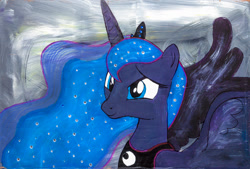 Size: 1120x758 | Tagged: safe, artist:aquilateagle, imported from derpibooru, princess luna, alicorn, pony, female, mare, painting, solo