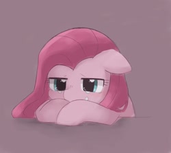 Size: 2048x1830 | Tagged: dead source, safe, artist:arrow__root, artist:ginmaruxx, imported from derpibooru, pinkie pie, earth pony, pony, crying, cute, cuteamena, floppy ears, pinkamena diane pie, sad, sadorable, simple background, solo