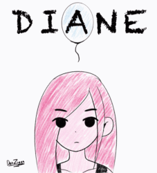 Size: 2626x2895 | Tagged: safe, alternate version, artist:datzigga, imported from derpibooru, pinkie pie, human, animated, balloon, blank stare, crossover, frame by frame, high res, humanized, omori, pinkamena diane pie, solo, squigglevision