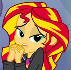 Size: 566x558 | Tagged: safe, imported from derpibooru, screencap, sunset shimmer, equestria girls, equestria girls (movie), cropped, solo