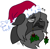 Size: 1234x1208 | Tagged: source needed, safe, artist:flutterbree, imported from derpibooru, oc, oc only, oc:boogeymare, pony, bust, christmas, confused, floppy ears, hat, holiday, holly, nose wrinkle, question mark, santa hat, simple background, solo, strangefu, wavy mouth, white background