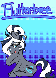 Size: 1386x1910 | Tagged: safe, artist:flutterbree, imported from derpibooru, oc, oc:flutterbree, badge, con badge, the last bronycon