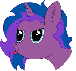 Size: 1290x1204 | Tagged: safe, artist:eminent entropy, derpibooru exclusive, imported from derpibooru, oc, oc only, oc:stellar trace, pony, unicorn, :p, bust, emote, emotes, emoticon, portrait, solo, tongue out