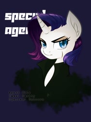 Size: 2100x2800 | Tagged: safe, artist:lucid_dreams._., imported from derpibooru, rarity, pony, unicorn, high res, solo, special agent