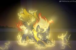 Size: 1944x1280 | Tagged: safe, artist:lumi-infinite64, artist:mathisnotmy, artist:prismagalaxy514, artist:proenix, artist:scarletwitchinfire, imported from derpibooru, pegasus, pony, base used, colored wings, crossover, darkness, electricity, gradient wings, johnny test, johnny test (character), light, ponified, solo, wings