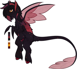 Size: 1088x979 | Tagged: safe, artist:velnyx, imported from derpibooru, oc, oc only, oc:crimson silk, changedling, changeling, male, simple background, solo, transparent background