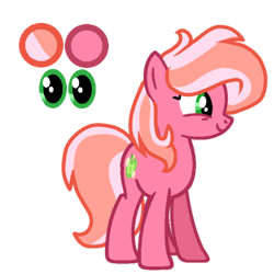 Size: 768x768 | Tagged: safe, artist:clitterpawristic, artist:pegasski, imported from derpibooru, oc, oc only, oc:cherry apple fizz, earth pony, pony, base used, offspring, parent:big macintosh, parent:cheerilee, parents:cheerimac, simple background, solo, transparent background