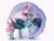 Size: 2048x1536 | Tagged: safe, artist:alrumoon.art, artist:alrumoon_art, imported from derpibooru, oc, oc only, oc:psychogenic, bat pony, pony, abstract background, eyebrow slit, eyebrows, raised hoof, solo