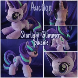 Size: 700x700 | Tagged: safe, artist:kuroran, imported from derpibooru, starlight glimmer, unicorn, advertisement, auction, plushie