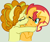 Size: 490x416 | Tagged: safe, artist:jadeharmony, artist:jadethepegasus, artist:madzbases, imported from derpibooru, adagio dazzle, sunset shimmer, pony, unicorn, cheek kiss, equestria girls ponified, eyes closed, female, gray background, hug, kiss on the cheek, kissing, lesbian, mare, one eye closed, ponified, raised hoof, shipping, simple background, sunsagio, wink