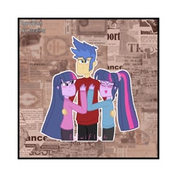 Size: 2000x2000 | Tagged: safe, artist:egtwiflash, imported from derpibooru, flash sentry, sci-twi, twilight sparkle, equestria girls, aesthetic, aesthetics, female, flash sentry gets all the waifus, flashlight, high res, male, meme, sciflash, shipping, straight, twolight, waifu thief