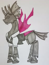 Size: 2705x3606 | Tagged: safe, artist:agdapl, imported from derpibooru, changeling, changelingified, clothes, crossover, high res, male, purple changeling, signature, species swap, spy, team fortress 2, traditional art