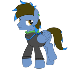 Size: 1618x1604 | Tagged: safe, artist:ngthanhphong, imported from derpibooru, oc, pegasus, bandana, clothes, hoodie, male, simple background, stallion, transparent background