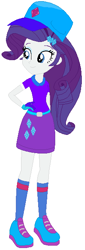 Size: 214x632 | Tagged: safe, artist:selenaede, artist:user15432, imported from derpibooru, rarity, human, equestria girls, base used, base:selenaede, baseball cap, belt, blue socks, cap, clothes, cutie mark, cutie mark on clothes, gloves, golf, hand on hip, hat, purple dress, shoes, sneakers, socks, solo, sports, sports outfit, sporty style