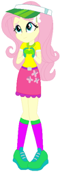 Size: 202x575 | Tagged: safe, artist:selenaede, artist:user15432, imported from derpibooru, fluttershy, human, equestria girls, base used, base:selenaede, belt, clothes, cutie mark, cutie mark on clothes, gloves, golf, green hat, hairpin, hat, purple socks, shoes, sneakers, socks, solo, sports, sports outfit, sporty style, yellow dress