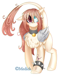 Size: 1800x2240 | Tagged: safe, artist:mediasmile666, imported from derpibooru, oc, oc only, pegasus, pony, chest fluff, collar, leonine tail, simple background, solo, transparent background