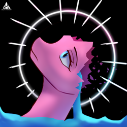 Size: 2000x2000 | Tagged: source needed, useless source url, safe, alternate version, artist:delta hronum, imported from derpibooru, pinkie pie, earth pony, pony, abstract, bust, female, head, high res, mare, photo, pinkamena diane pie, portrait, psychedelic, solo, wat