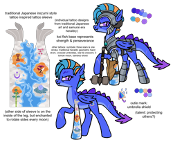 Size: 1732x1418 | Tagged: safe, artist:flipwix, imported from derpibooru, oc, oc only, oc:scale shield, dracony, dragon, hybrid, pegasus, pony, armor, boots, clothes, dnd, dungeons and dragons, hammer, helmet, horned helmet, pen and paper rpg, raised hoof, reference sheet, rpg, scar, shield, shoes, simple background, solo, tattoo, transparent background, war hammer, weapon