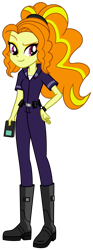 Size: 1024x2740 | Tagged: safe, artist:emeraldblast63, imported from derpibooru, adagio dazzle, equestria girls, clothes, college, curly hair, female, heel face turn, heel-face turn, older, police, police officer, police uniform, ponytail, reformed, reformed villain, solo, tomboy, university