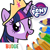 Size: 327x327 | Tagged: artist needed, safe, imported from derpibooru, twilight sparkle, alicorn, pony, my little pony color by magic, the last problem, app icon, black outlines, budge studios, color by magic, colored pencils, crown, female, jewelry, mobile game, my little pony logo, official, open mouth, regalia, simple background, solo, twilight sparkle (alicorn), video game, white background